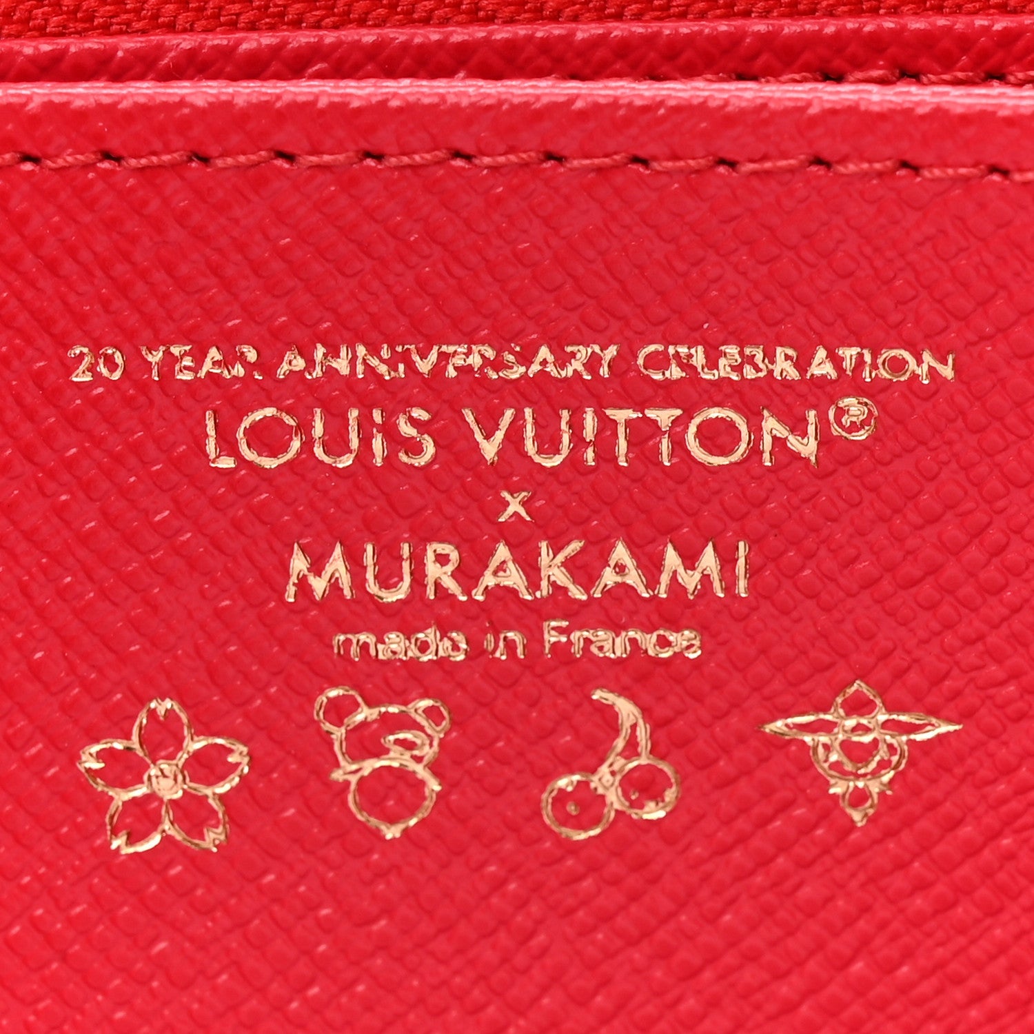LV X TM Monogram Cerises Zippy Wallet White