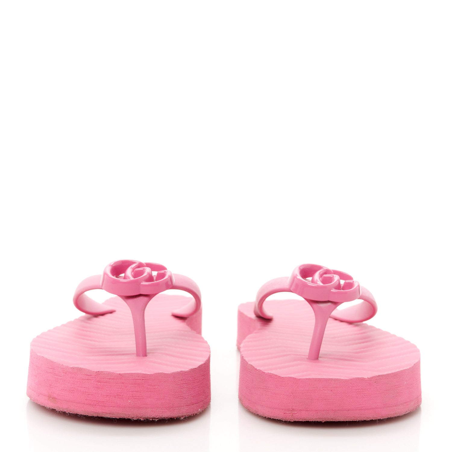 Rubber Chevron Womens GG Thong Sandals 41 Pink Tropical Flower
