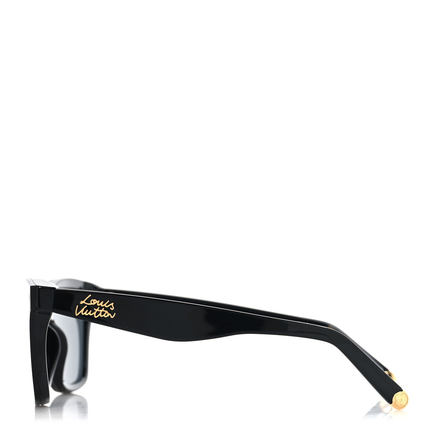 Acetate Nylon LV Script Square Sunglasses Z2970W Black