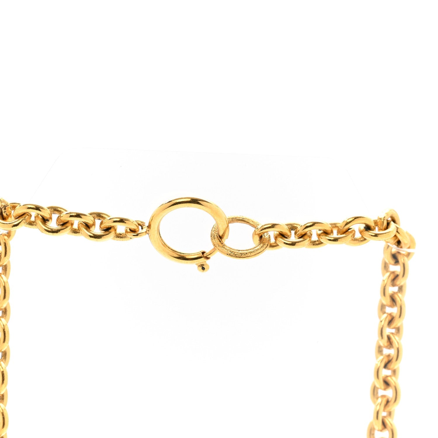 Metal CC Chain Pendant Necklace Gold