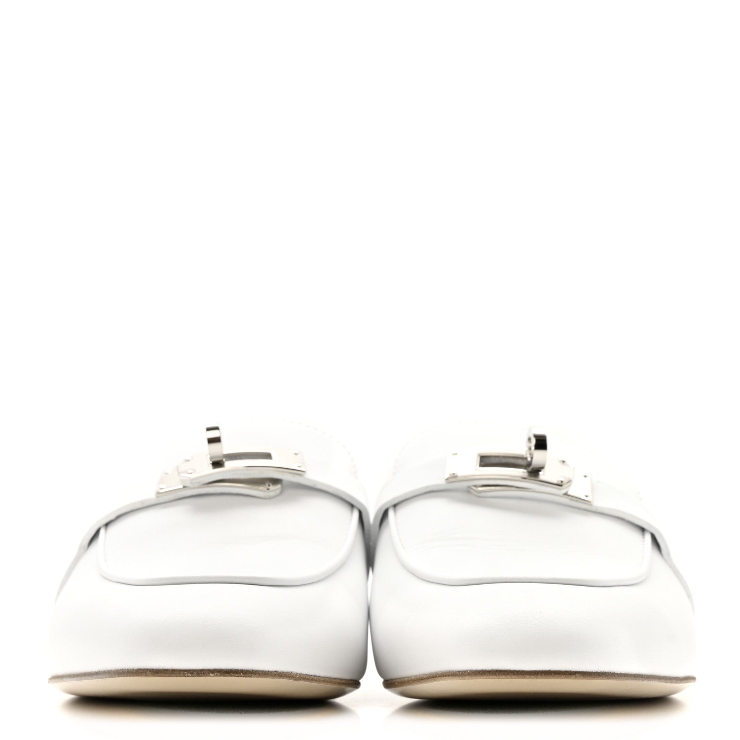 Calfskin Oz Mules 38.5 White