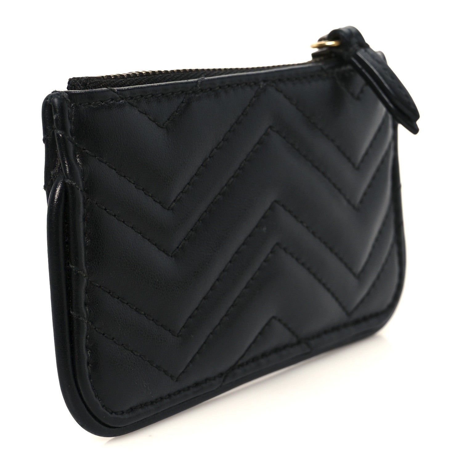 Calfskin Matelasse GG Marmont Key Case Black