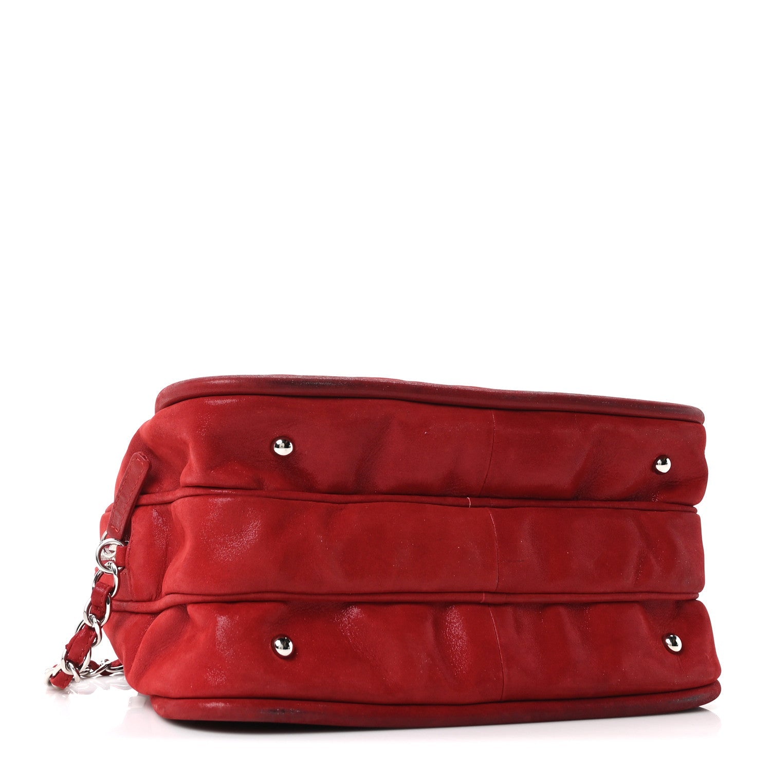 Iridescent Calfskin Quilted Relax CC Camera Case Red