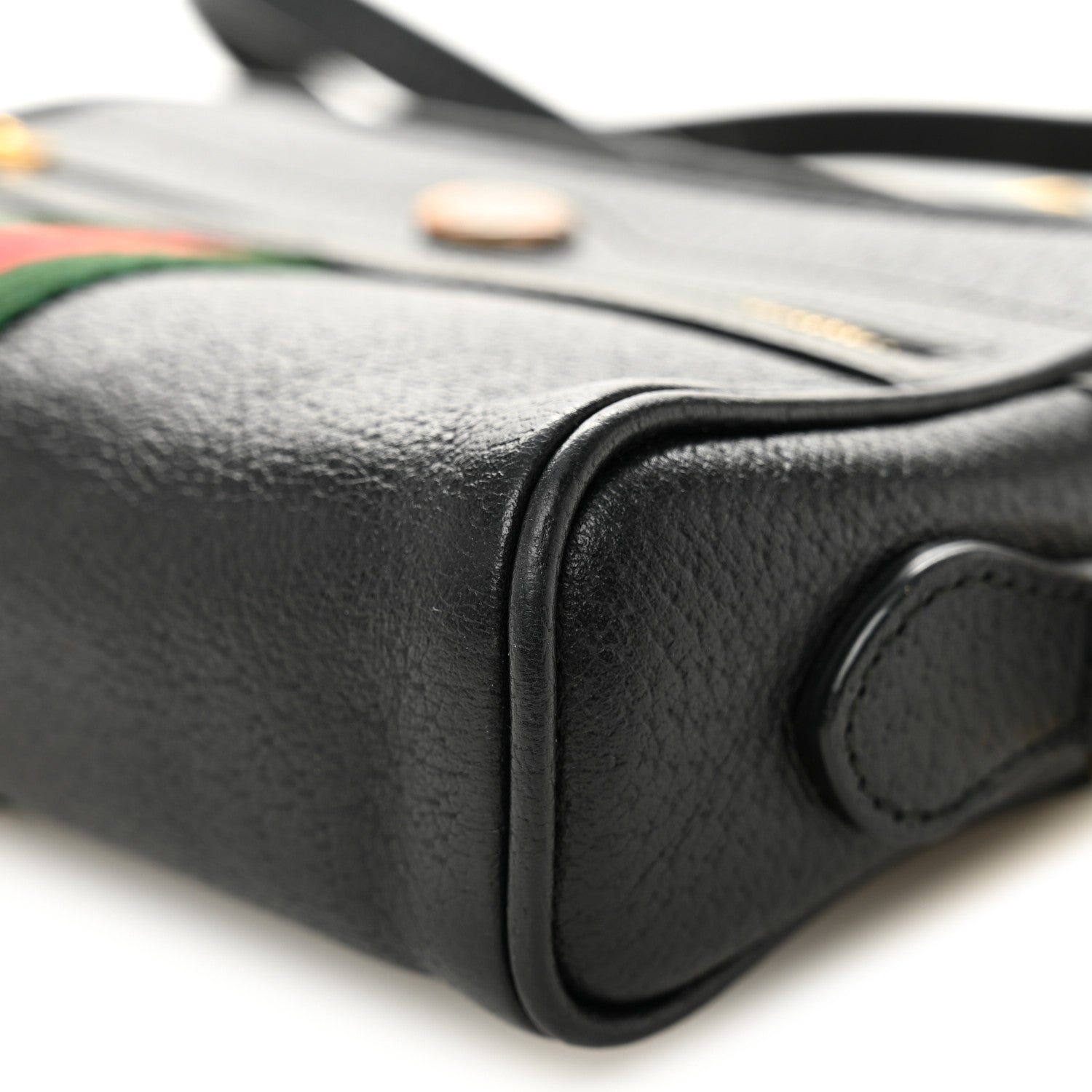 Calfskin Web Mini Ophidia Shoulder Bag Black