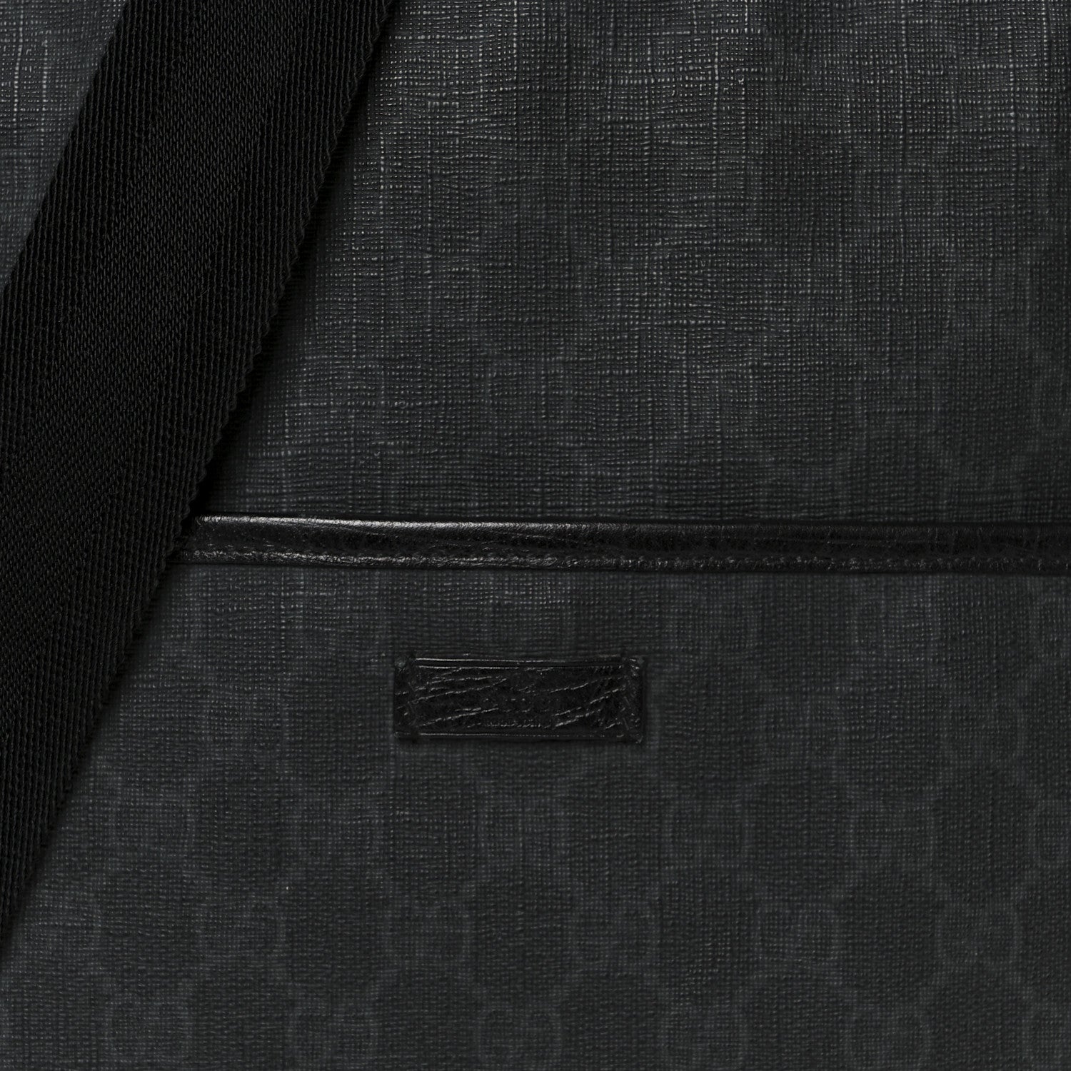 GG Plus Monogram Medium Flat Messenger Bag Black