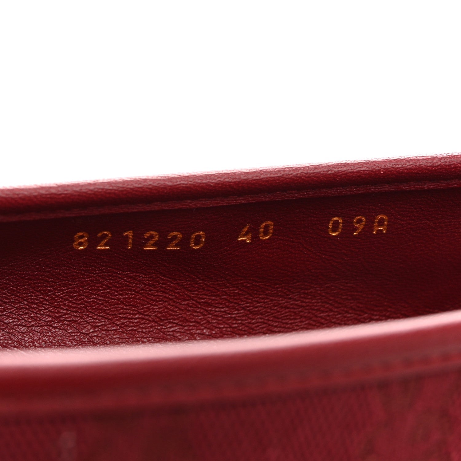 GG Monogram Horsebit Ballet Flats 40 Rosso Ancora