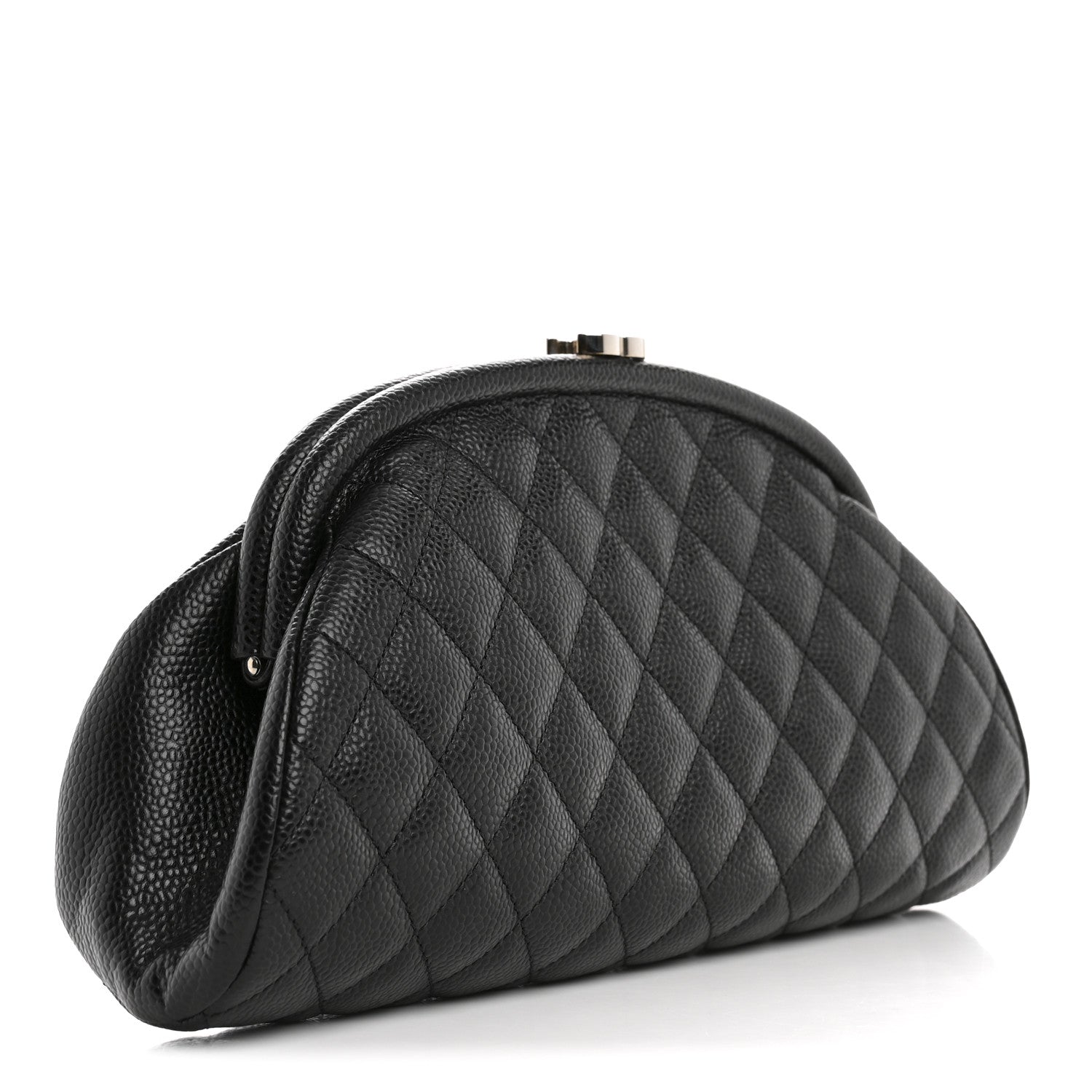 Caviar Quilted Timeless Clutch Black