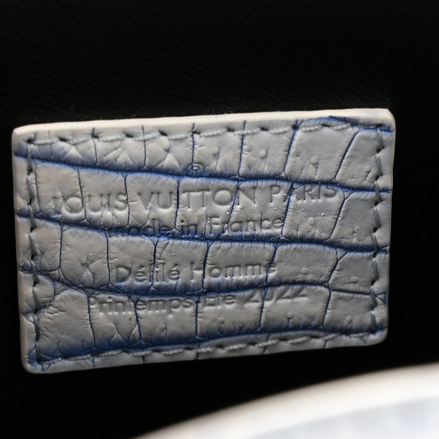 Crocodile Niloticus Sac Plat XS Mat Meringue White Blue