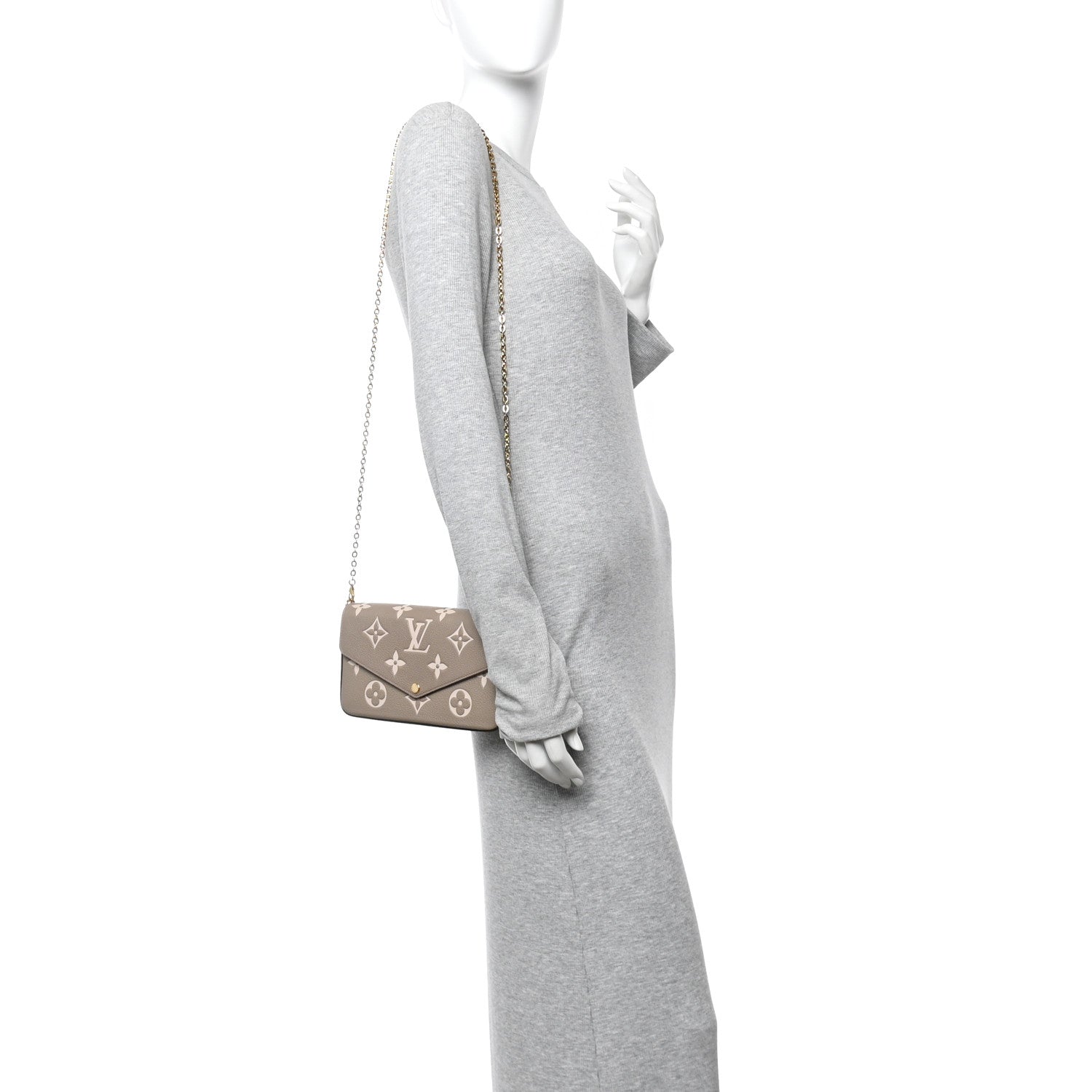 Empreinte Monogram Giant Felicie Pochette Tourterelle Creme