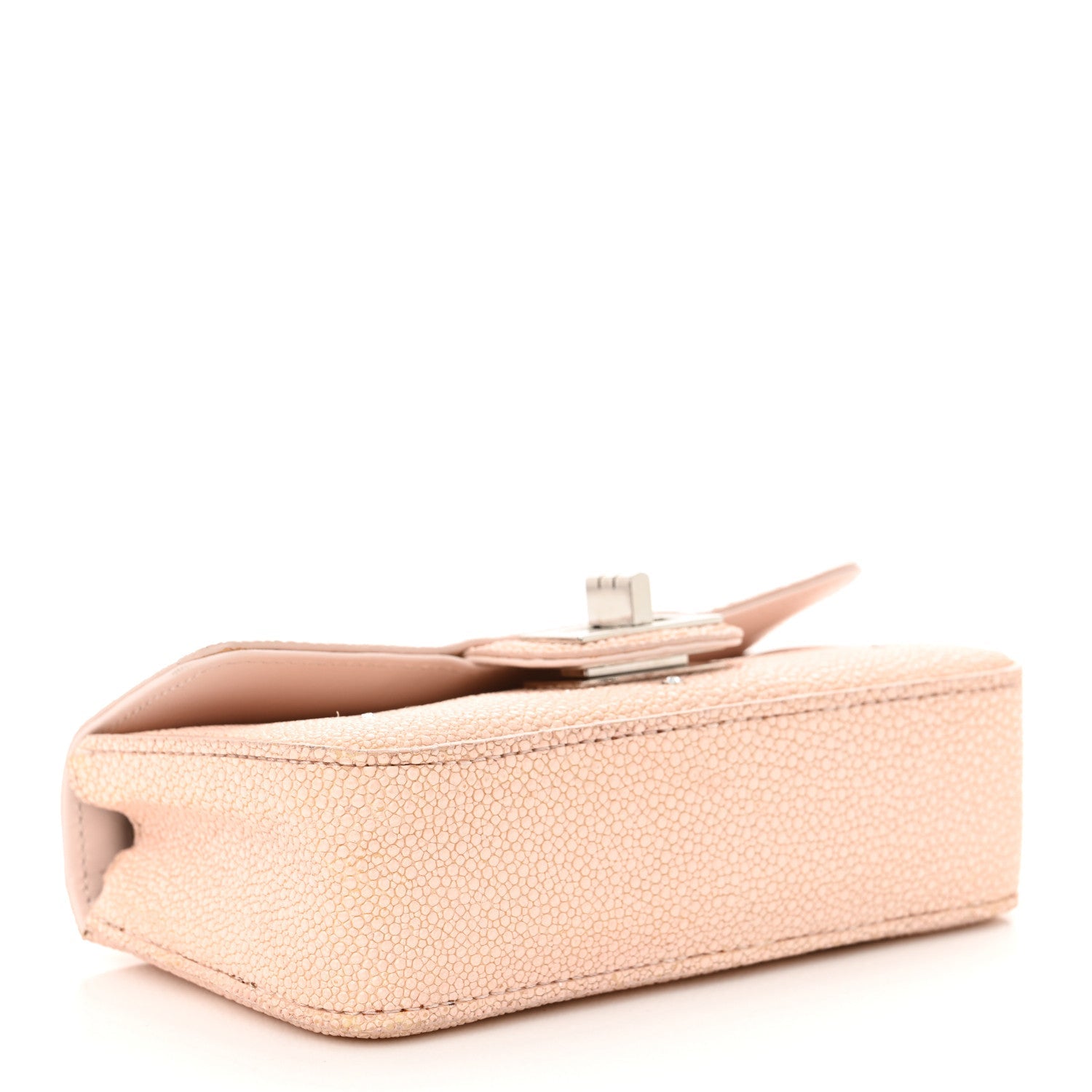 Galuchat Stingray Crystal Embellished 2.55 Reissue Mini Flap Light Pink