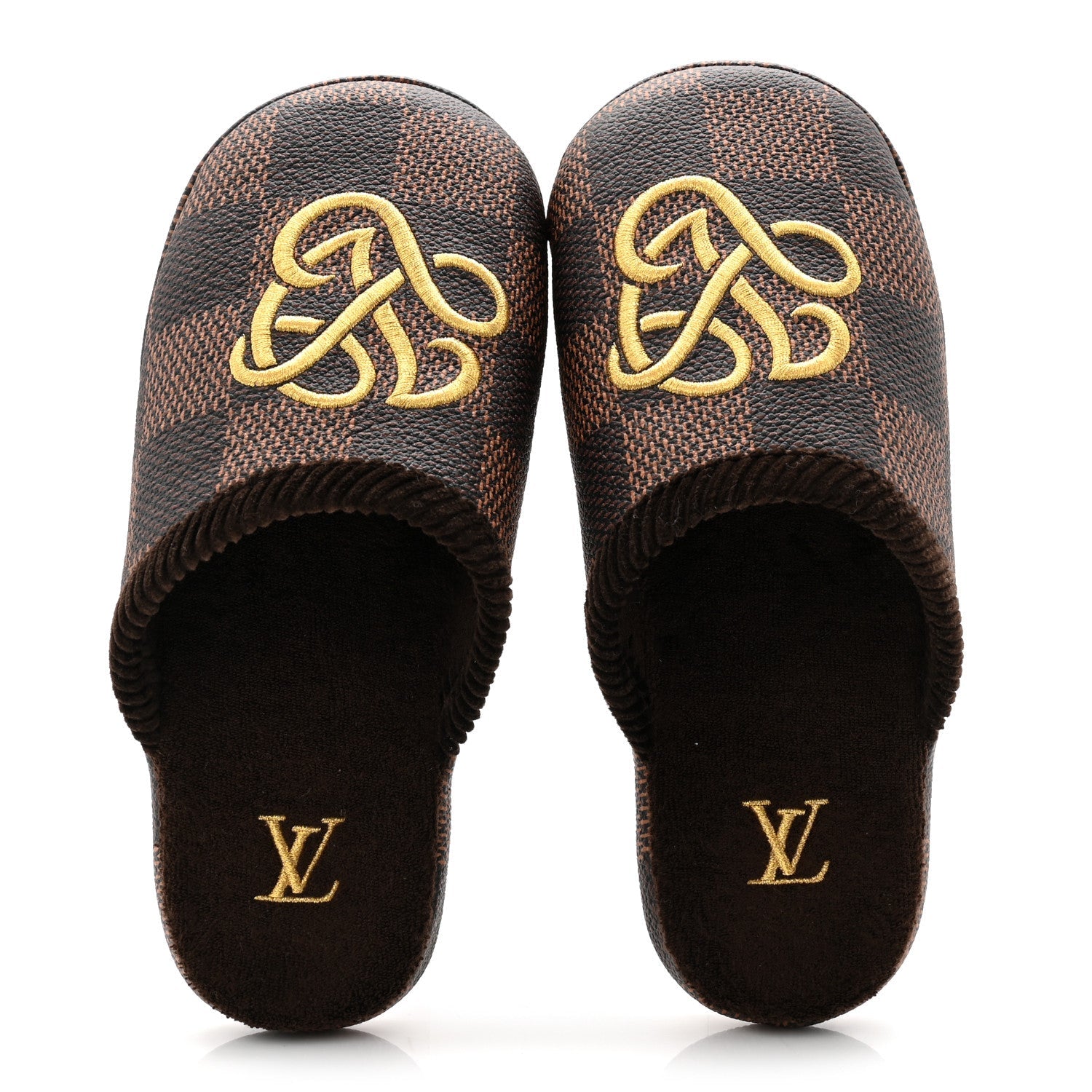 Damier Ebene Palace Slippers 35 Mocha