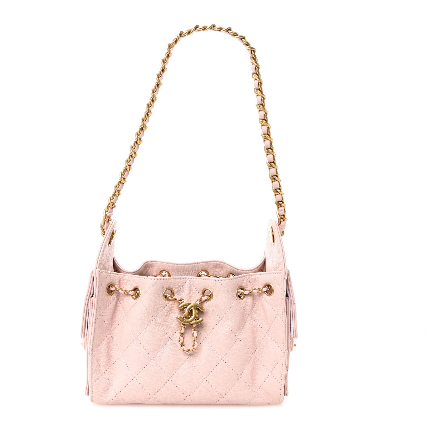 Caviar Quilted Mini Chanel 25 Handbag Light Pink