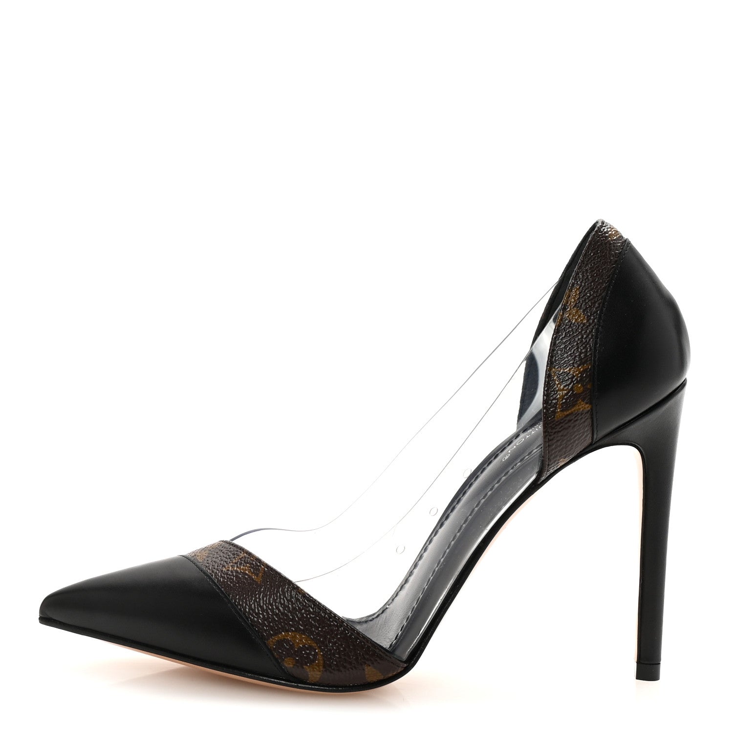 Monogram PVC Call Back Pumps 36.5 Black