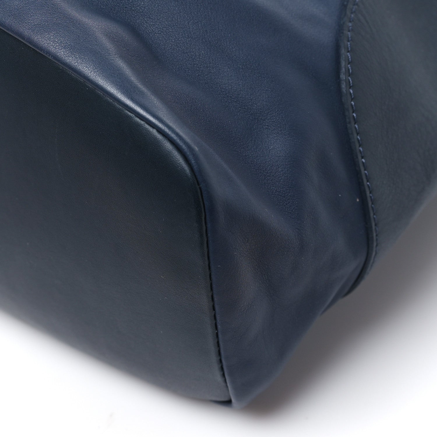 Calfskin Nylon V Line Pulse Backpack Navy