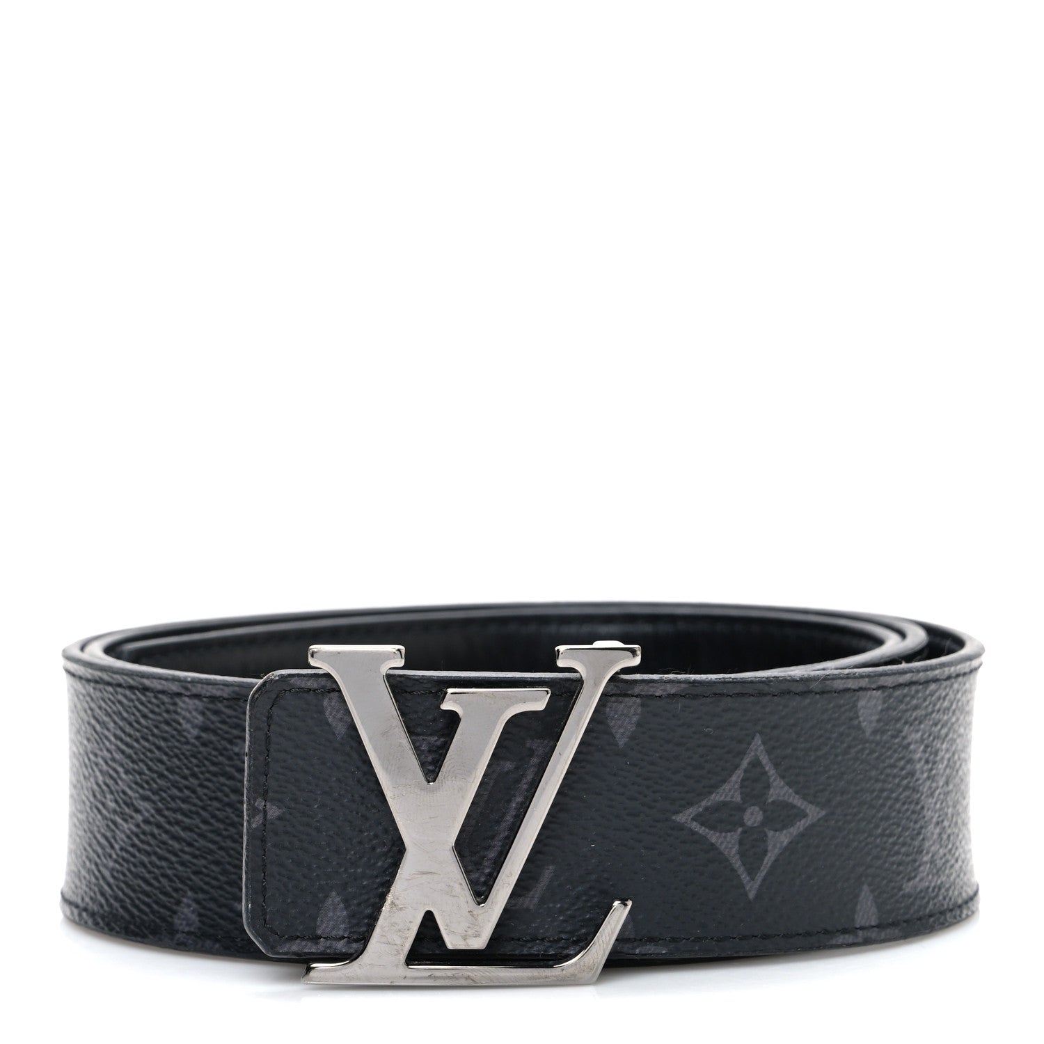 Monogram Eclipse Taigarama 40mm LV Initiales Reversible Belt 95 38 Black