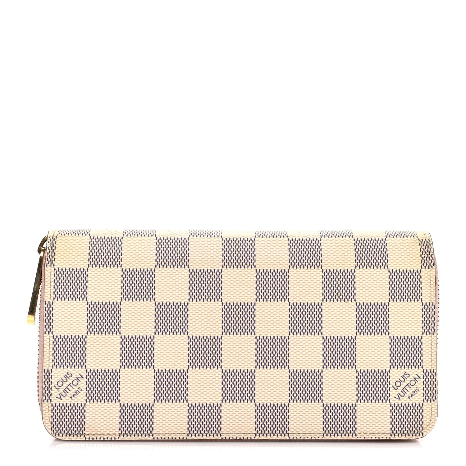 Damier Azur Zippy Wallet Rose Ballerine