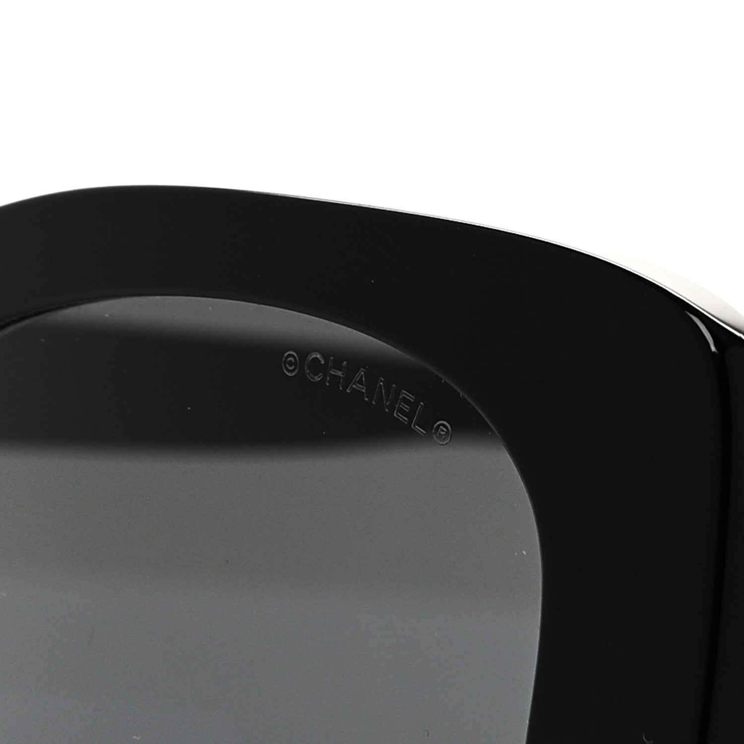 Acetate Strass Square Sunglasses 5422-B-A Black White