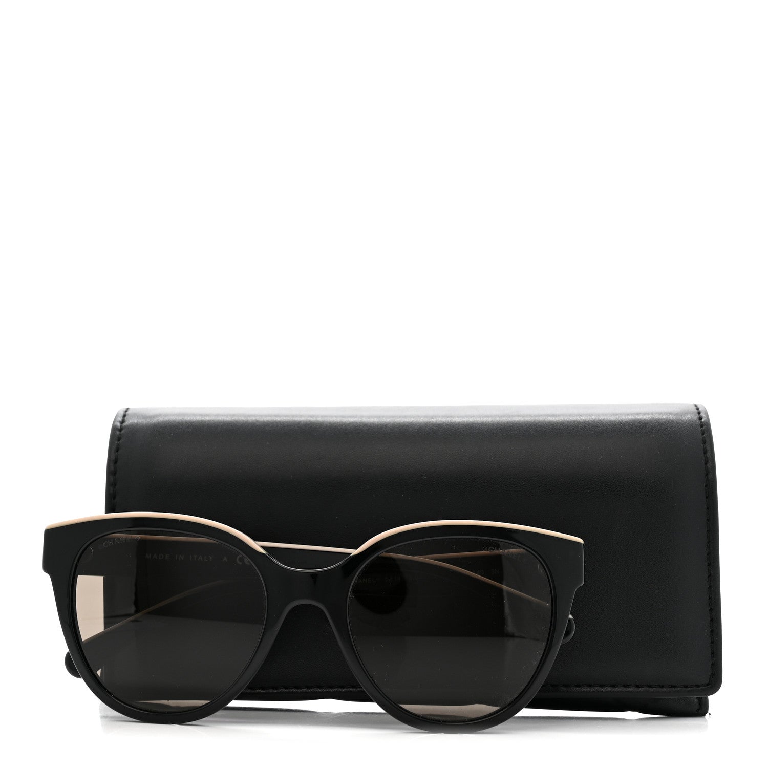 Acetate CC Butterfly Sunglasses 5414 Black Beige