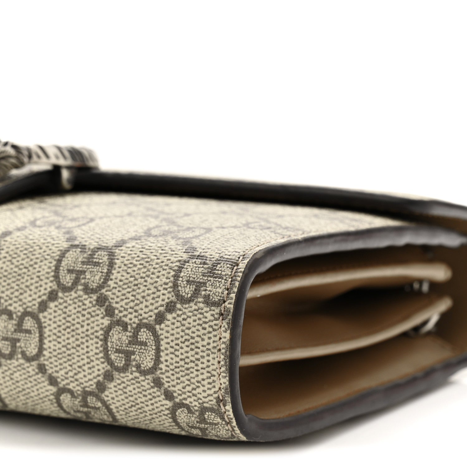 GG Supreme Monogram Mini Dionysus Chain Wallet Beige Taupe