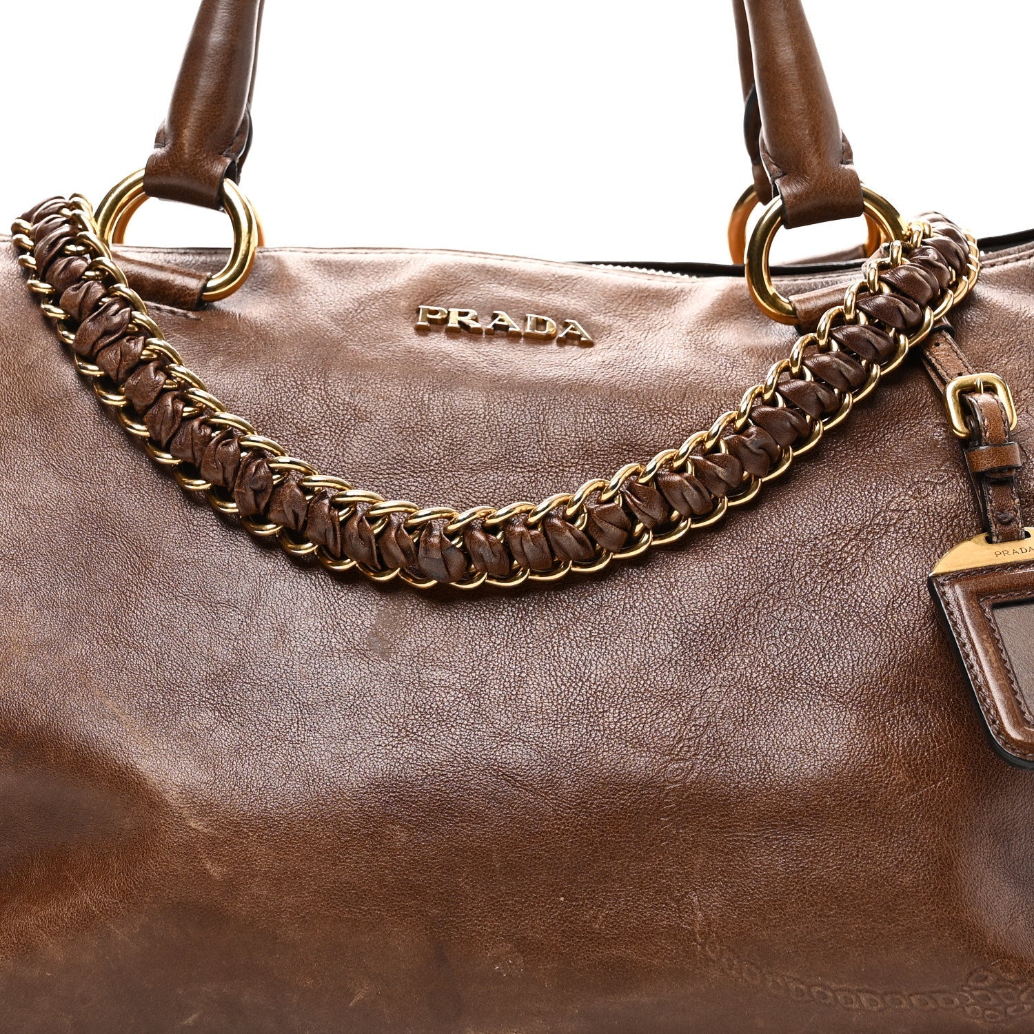 Soft Calf Shopping Tote Brown