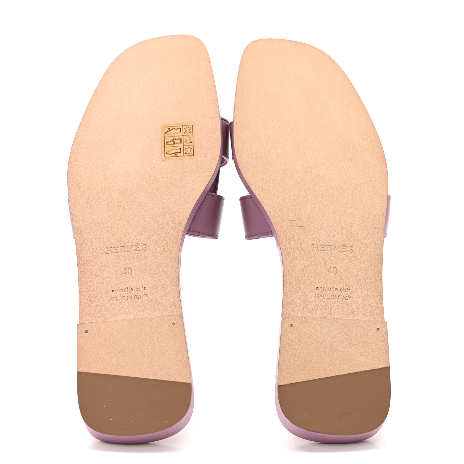 Calfskin Oran Sandals 40 Bruyère