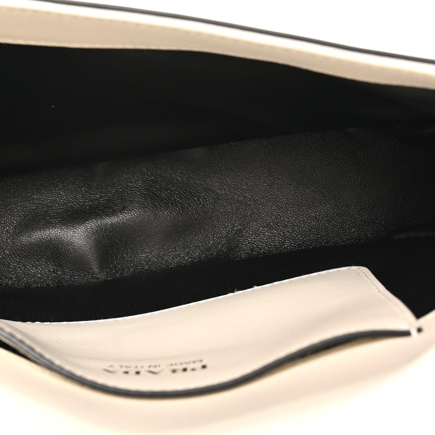 Soft Calfskin Triangle Arque Flap Shoulder Bag White