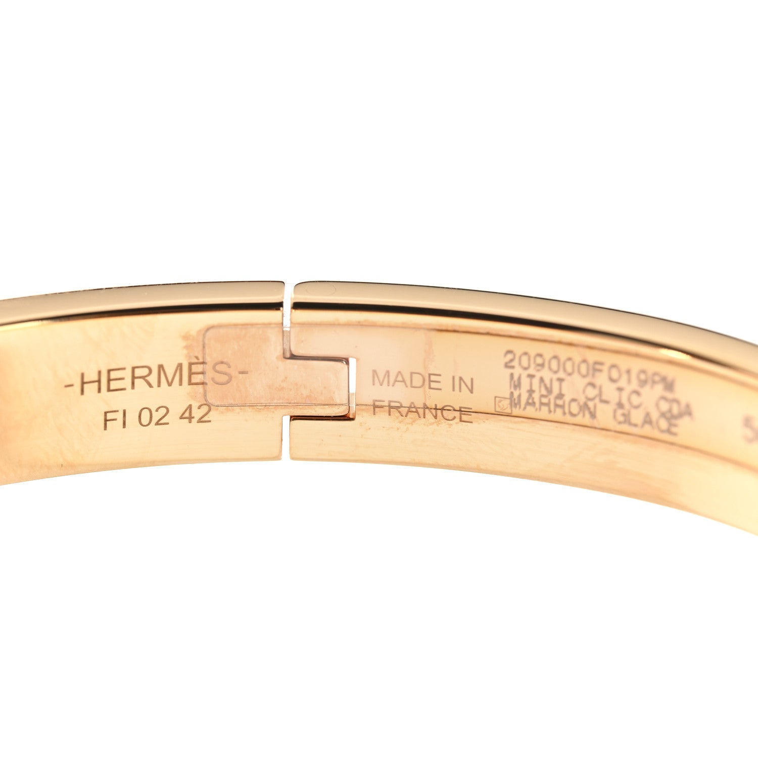Enamel Mini Clic Chaine d'Ancre Bracelet GM Marron Glace
