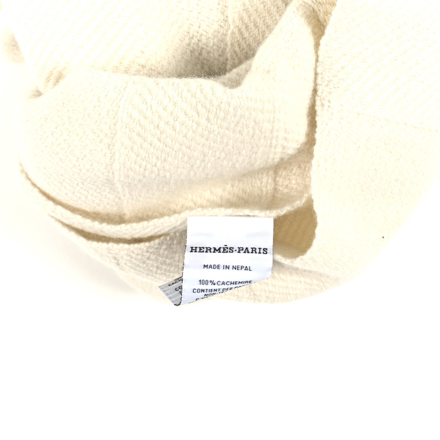 Cashmere Fringe Rayee H Stole Blanc Casse