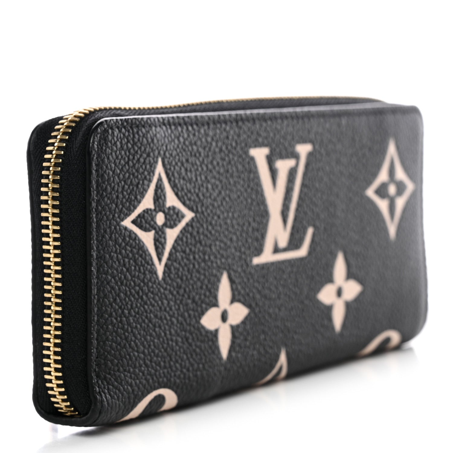 Empreinte Monogram Giant Clemence Wallet Black Beige