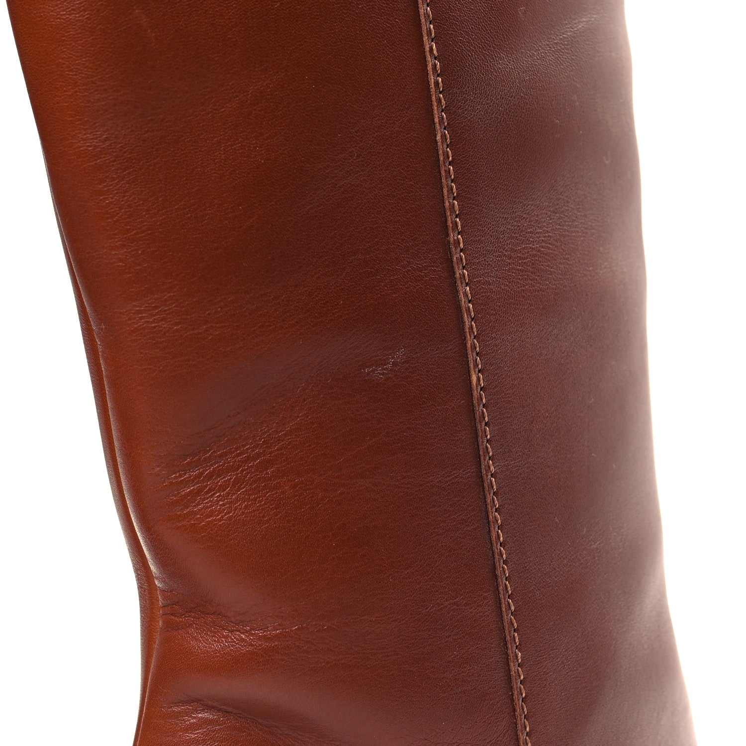 Calfskin Silhouette High Boots 36.5 Cognac