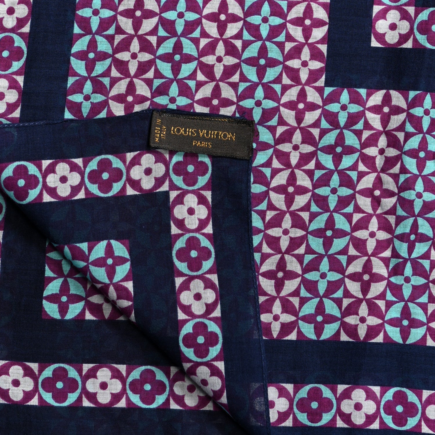 Cotton Monogram Shawl Multicolor