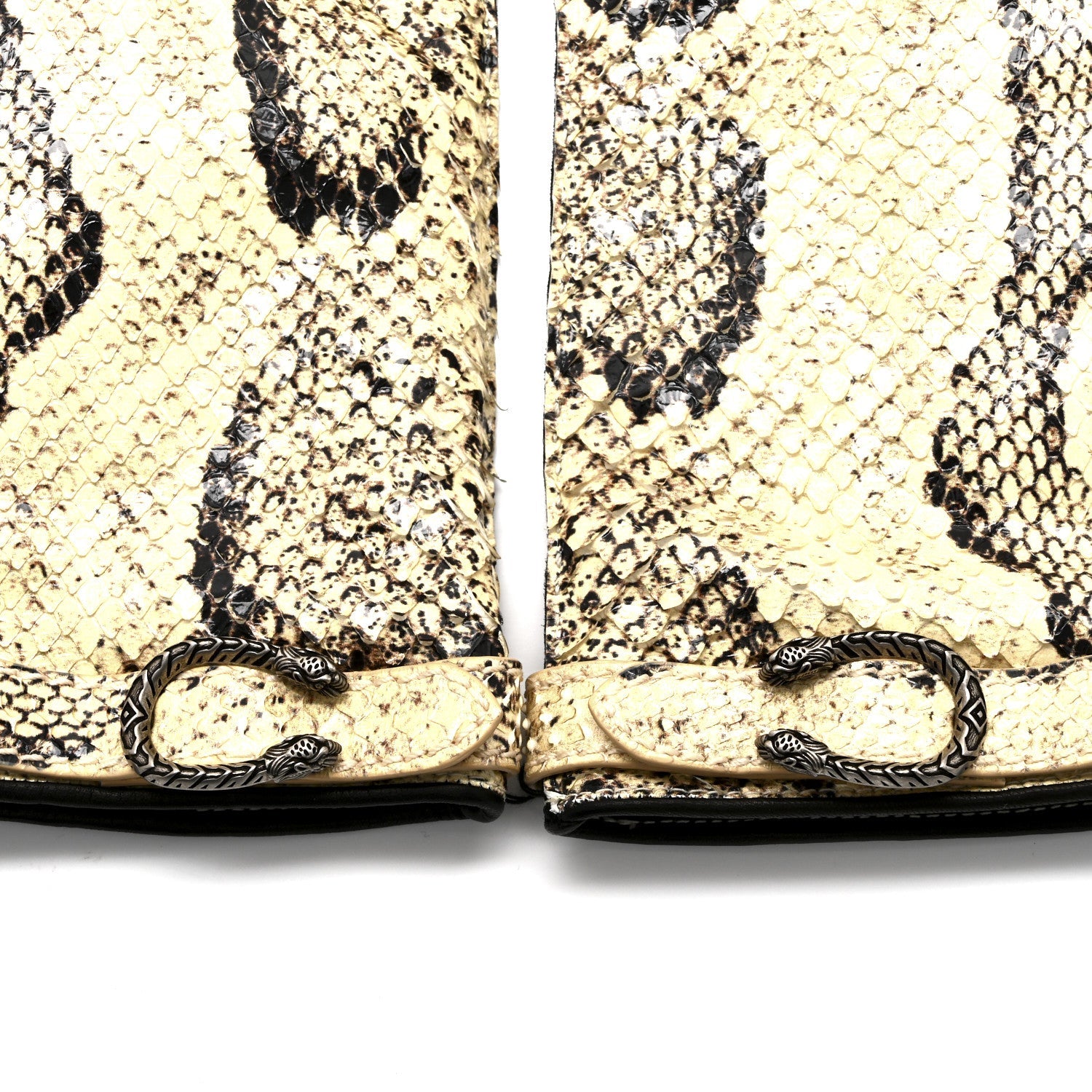 Snakeskin Lambskin Dionysus Gloves 7.5 Beige
