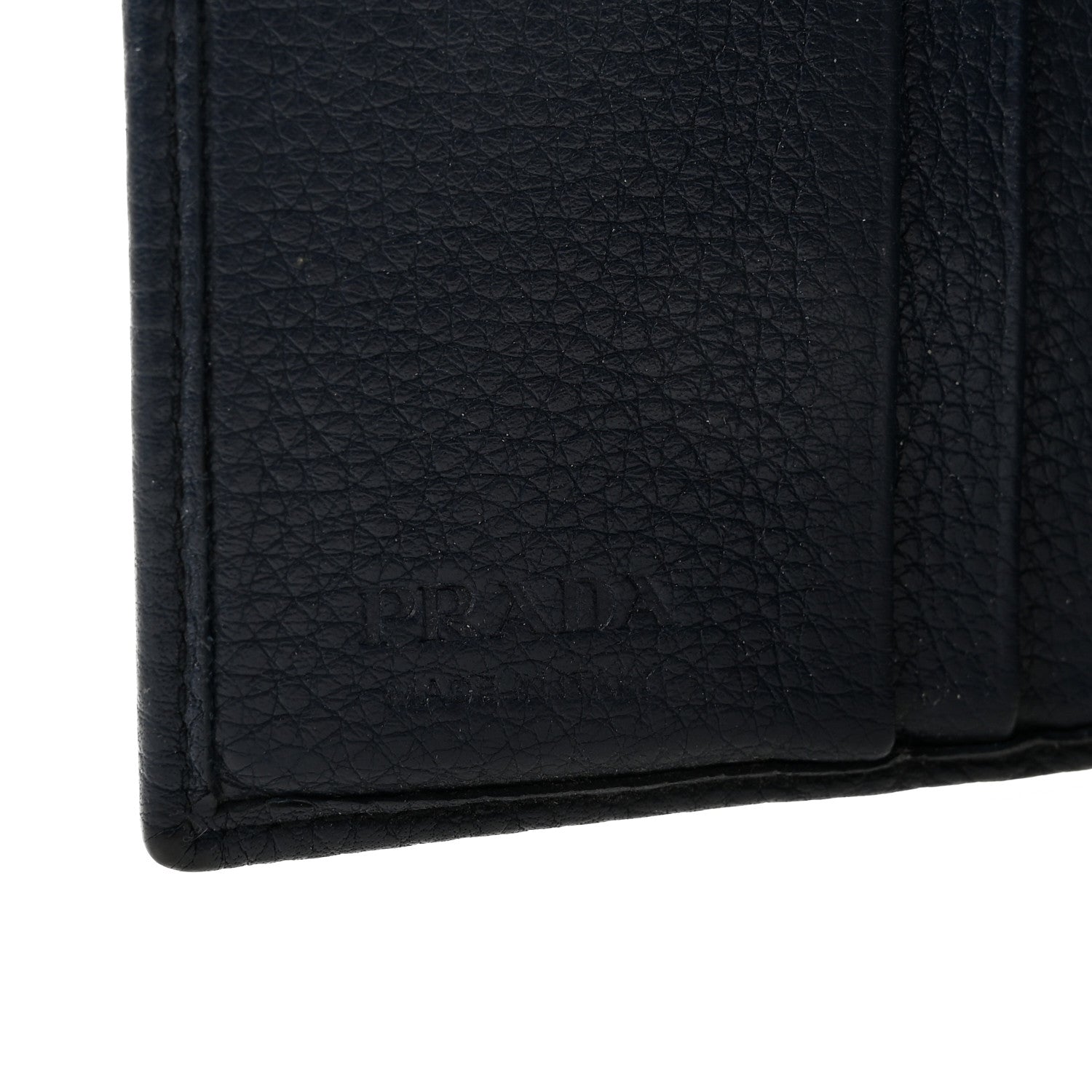 Vitello Daino Bi-Fold Wallet Navy
