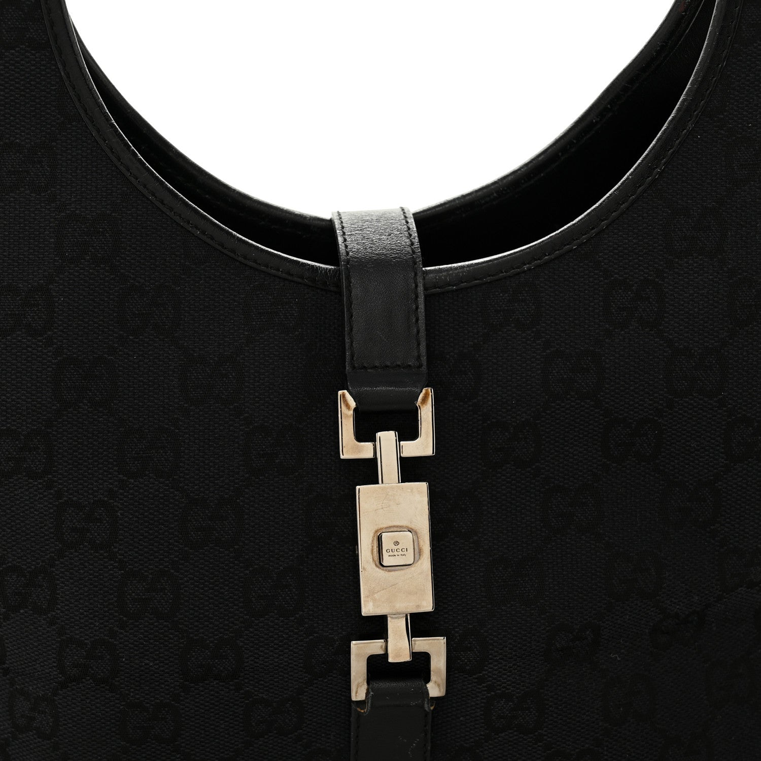 Monogram Bardot Shoulder Bag Black