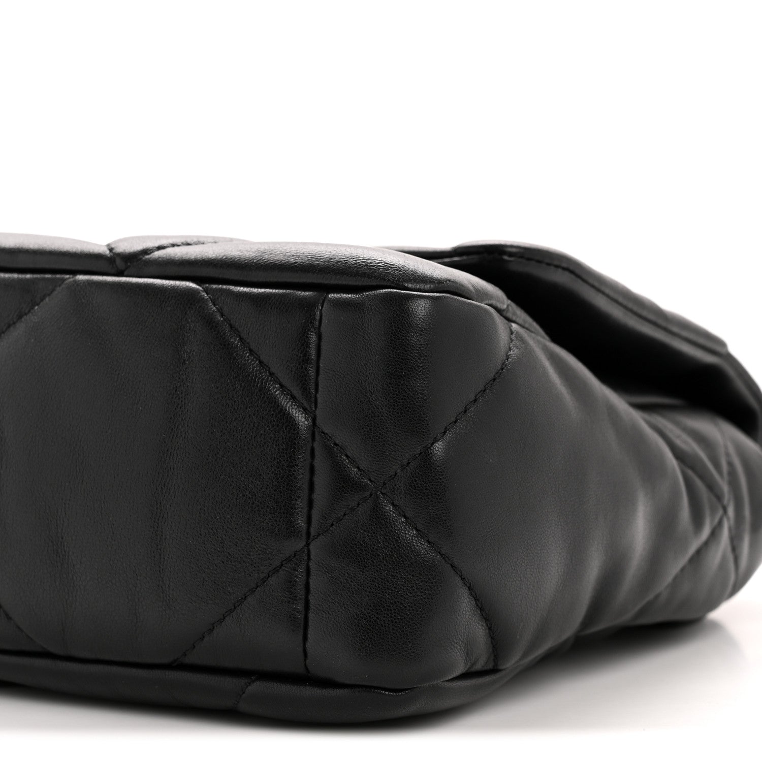 Goatskin Quilted Medium Chanel 19 Flap Black