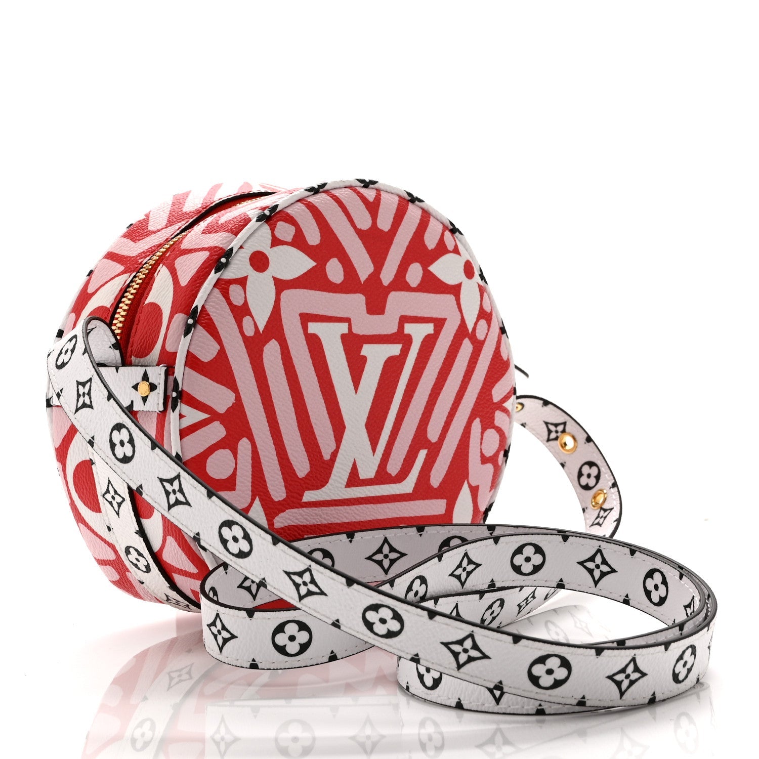 Monogram Giant Crafty Boite Chapeau Souple PM Rouge Rose Creme
