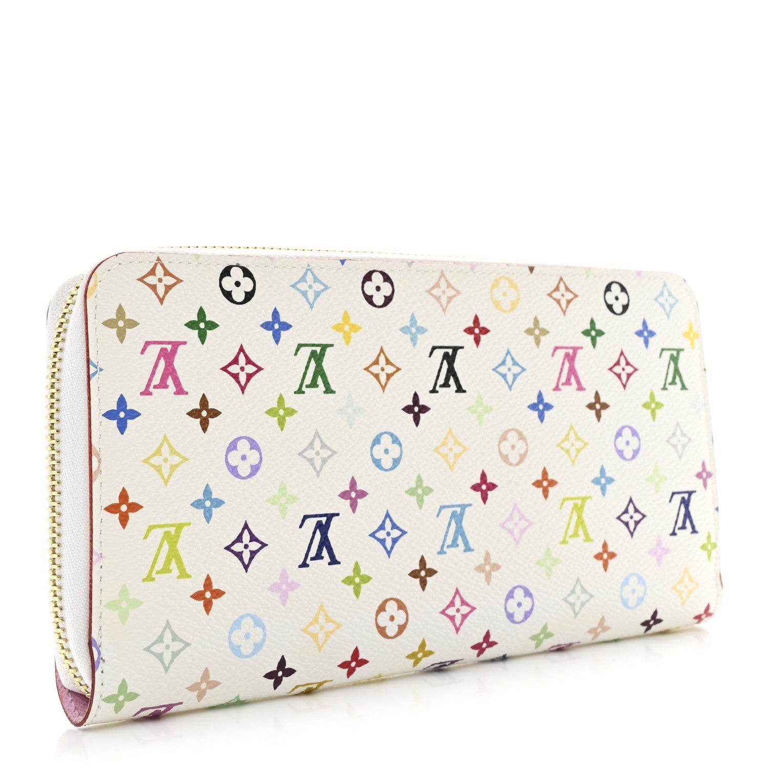 Monogram Multicolor Zippy Wallet White Litchi