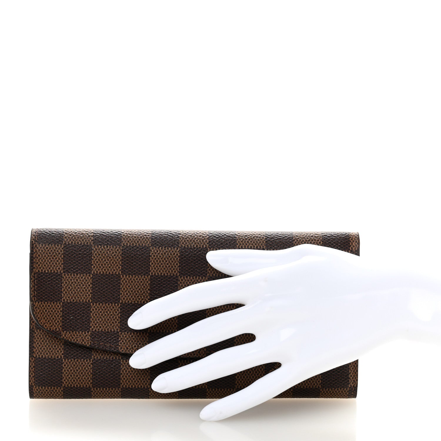 Damier Ebene Emilie Wallet Red
