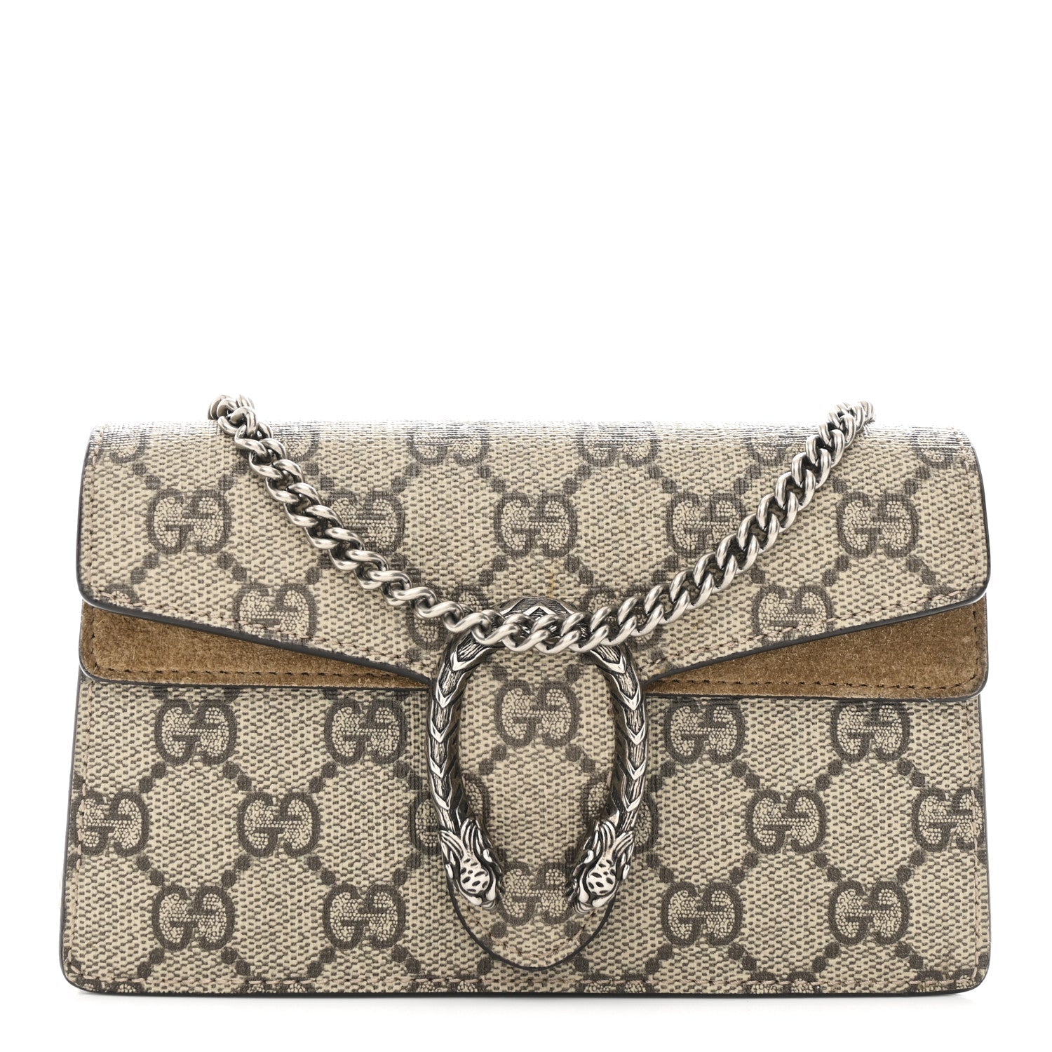 GG Supreme Monogram Super Mini Dionysus Shoulder Bag Taupe