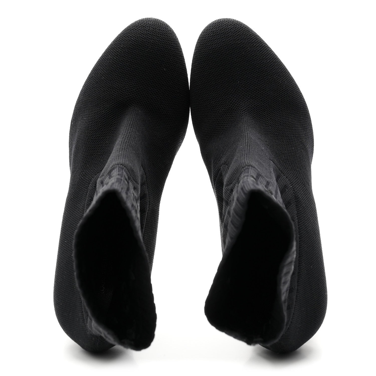 Monogram Stretch Fabric Silhouette Ankle Boots 38 Black