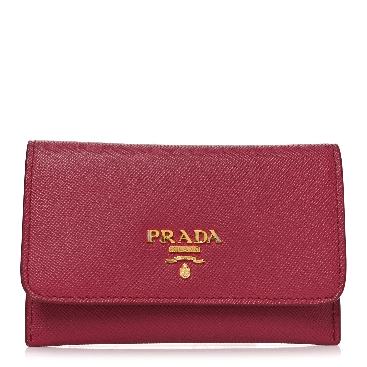 Saffiano Metal Flap Card Holder Ibisco