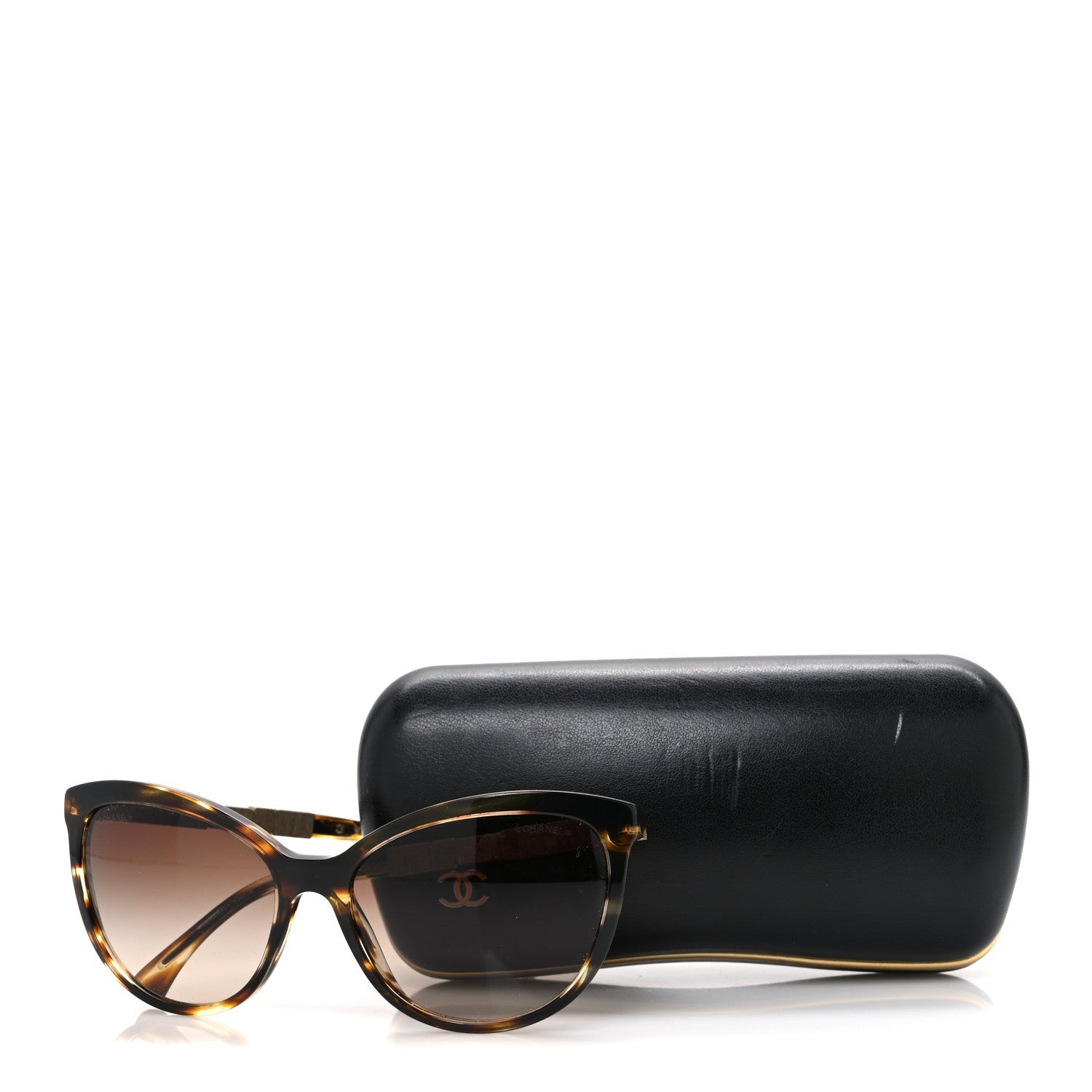Crystal Baguette Cat Eye Bijou Sunglasses 5307-B Tortoise