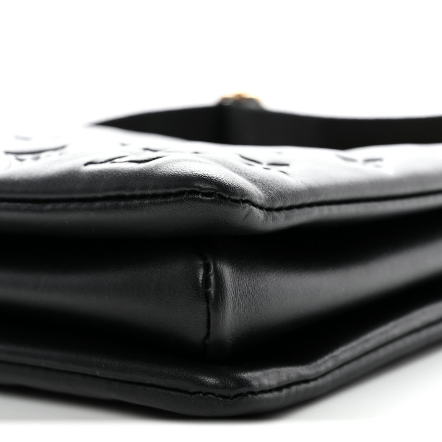 Lambskin Embossed Monogram Coussin MM Black