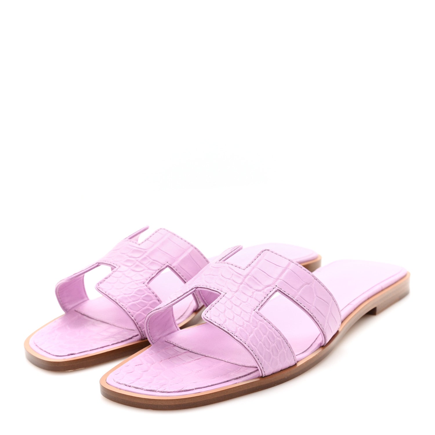 Matte Crocodile Oran Sandals 37