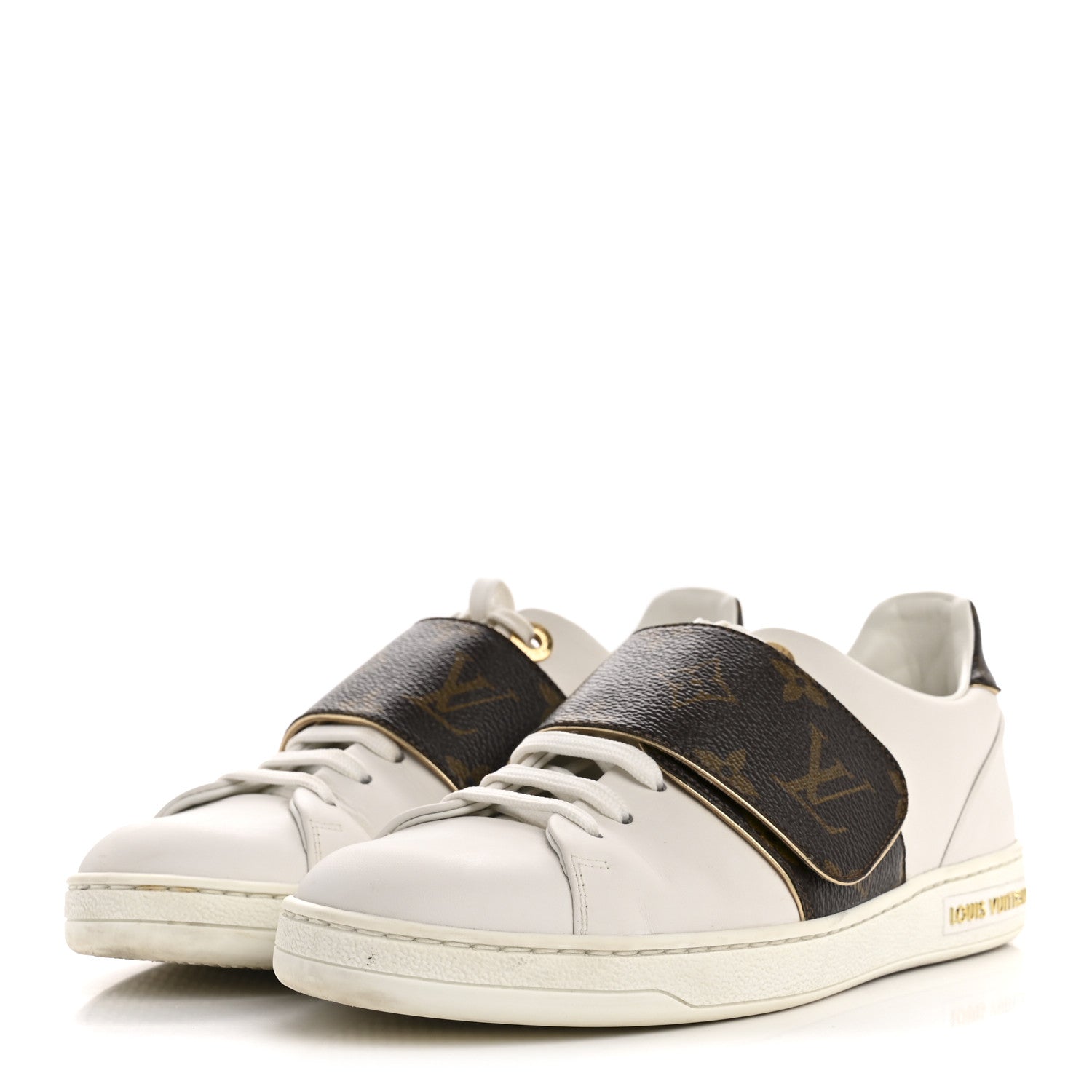 Calfskin Monogram Frontrow Sneaker 36 White