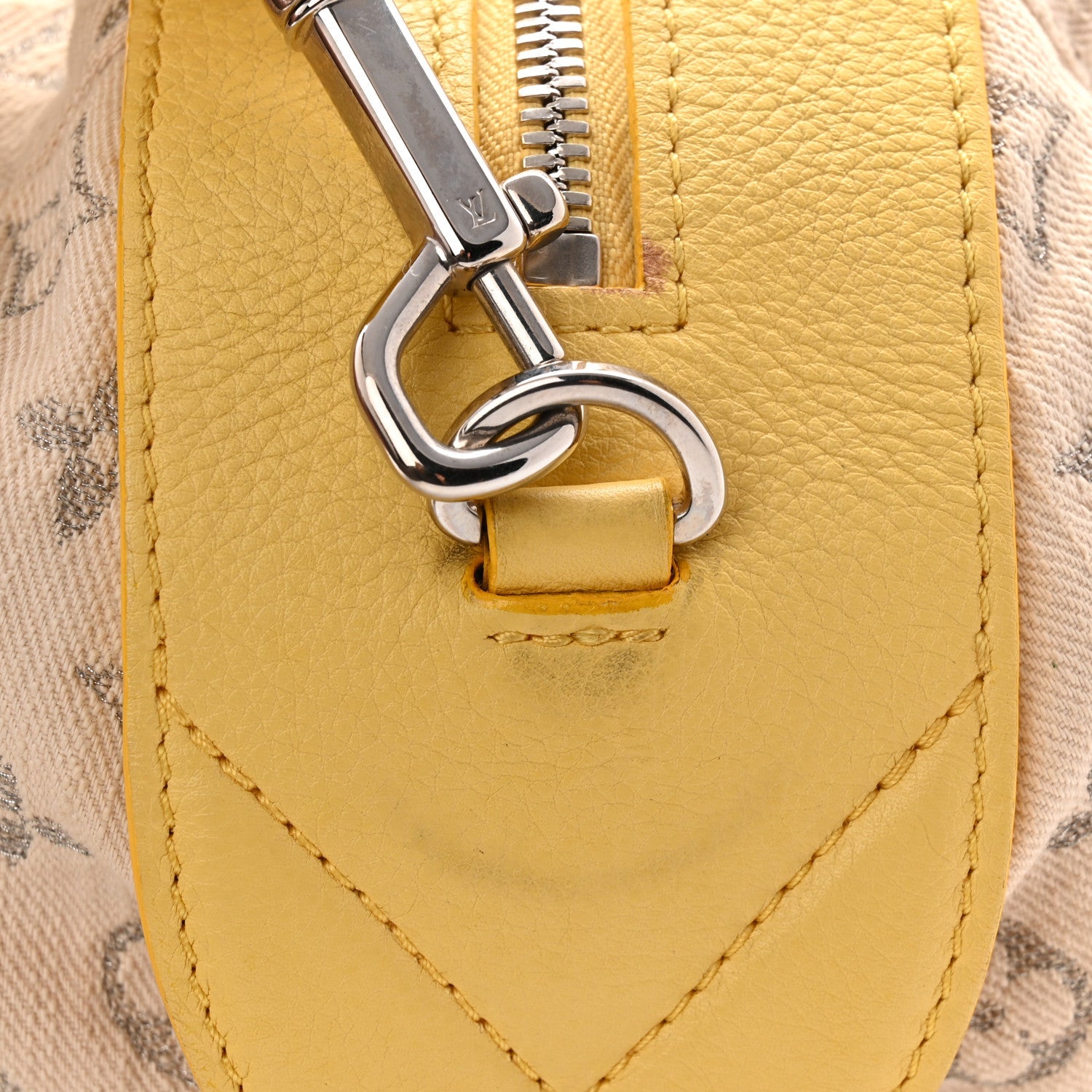 Monogram Denim Speedy Round Yellow
