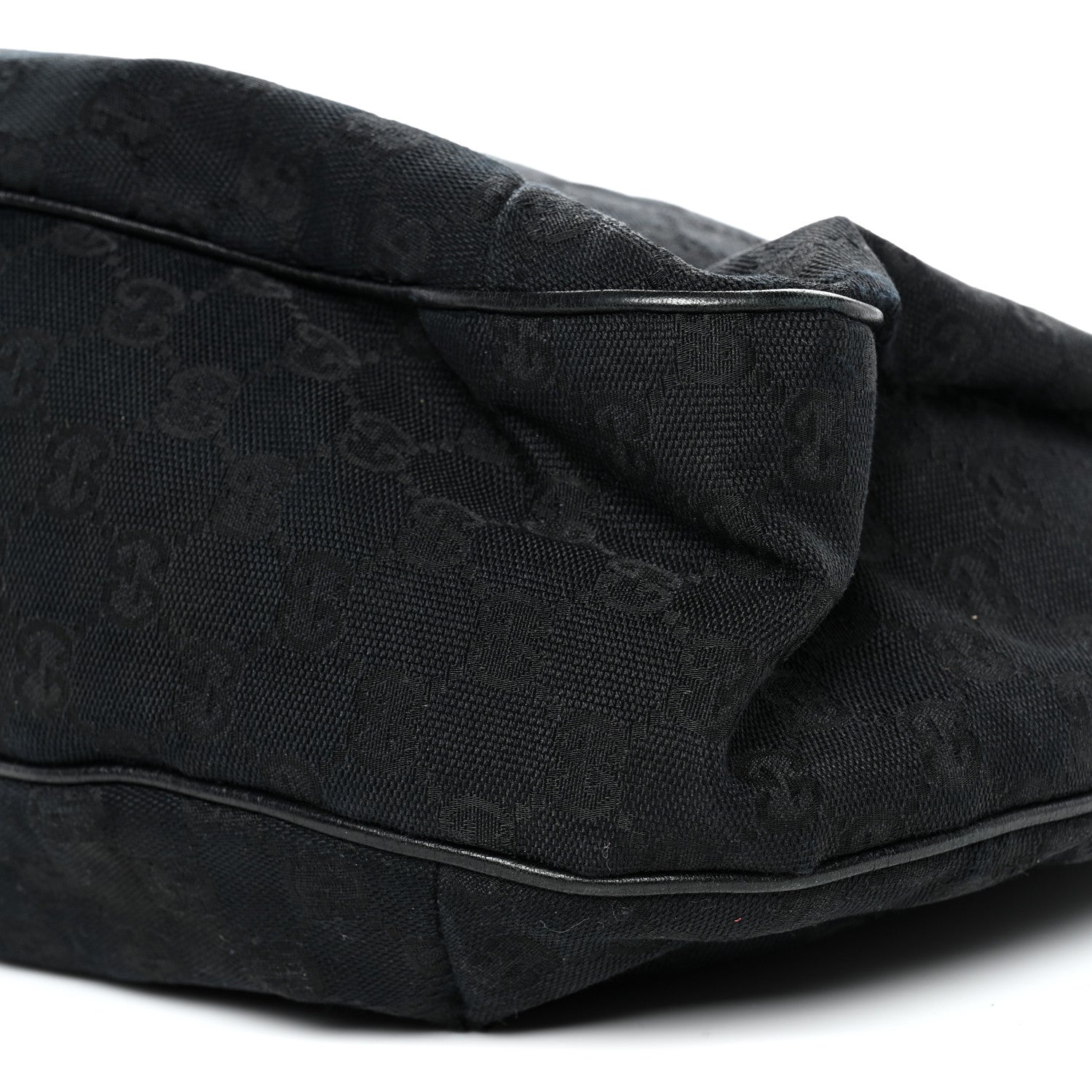 Monogram Large New Ladies Web Hobo Black