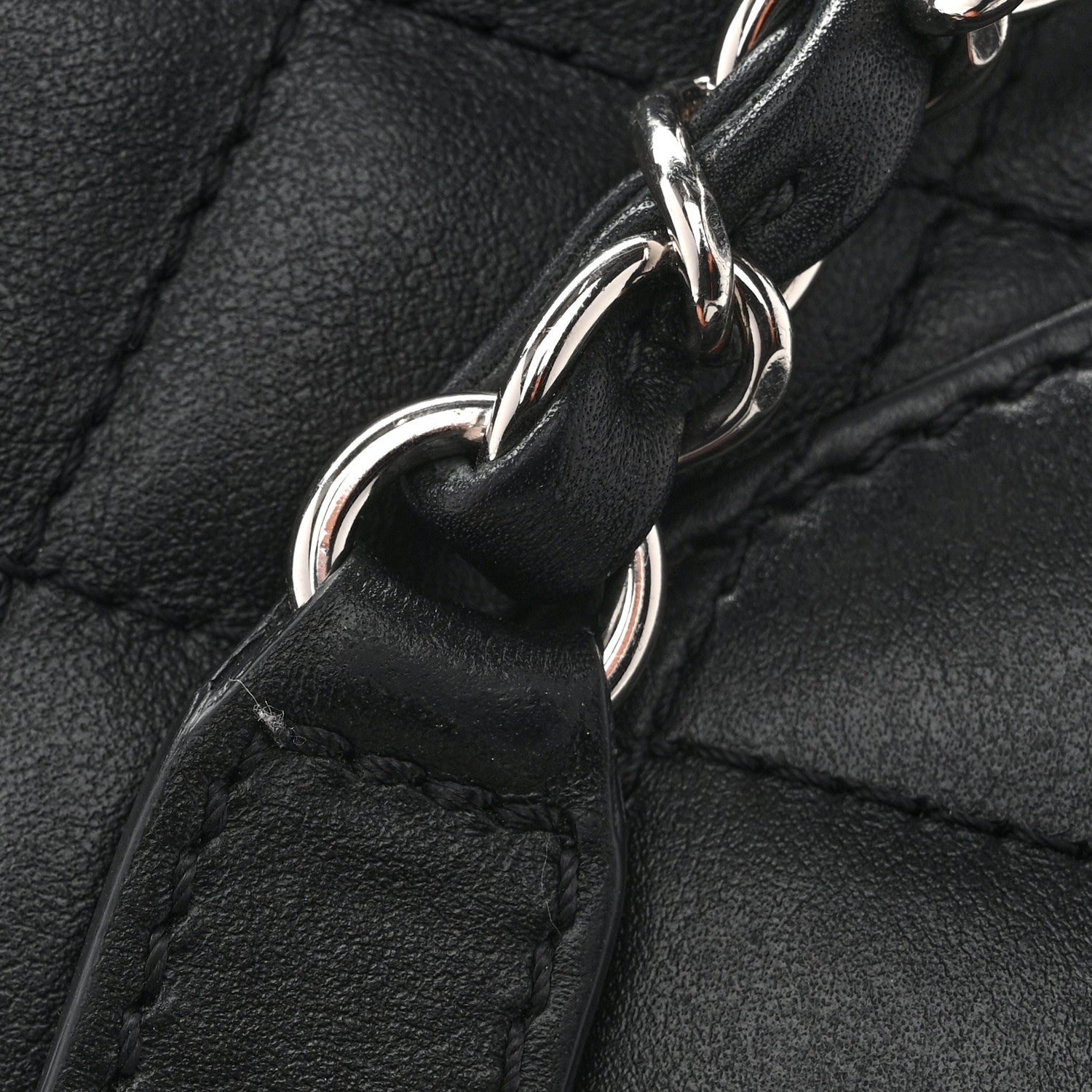 Calfskin Quilted CC Uniform Flap Belt Bag Black