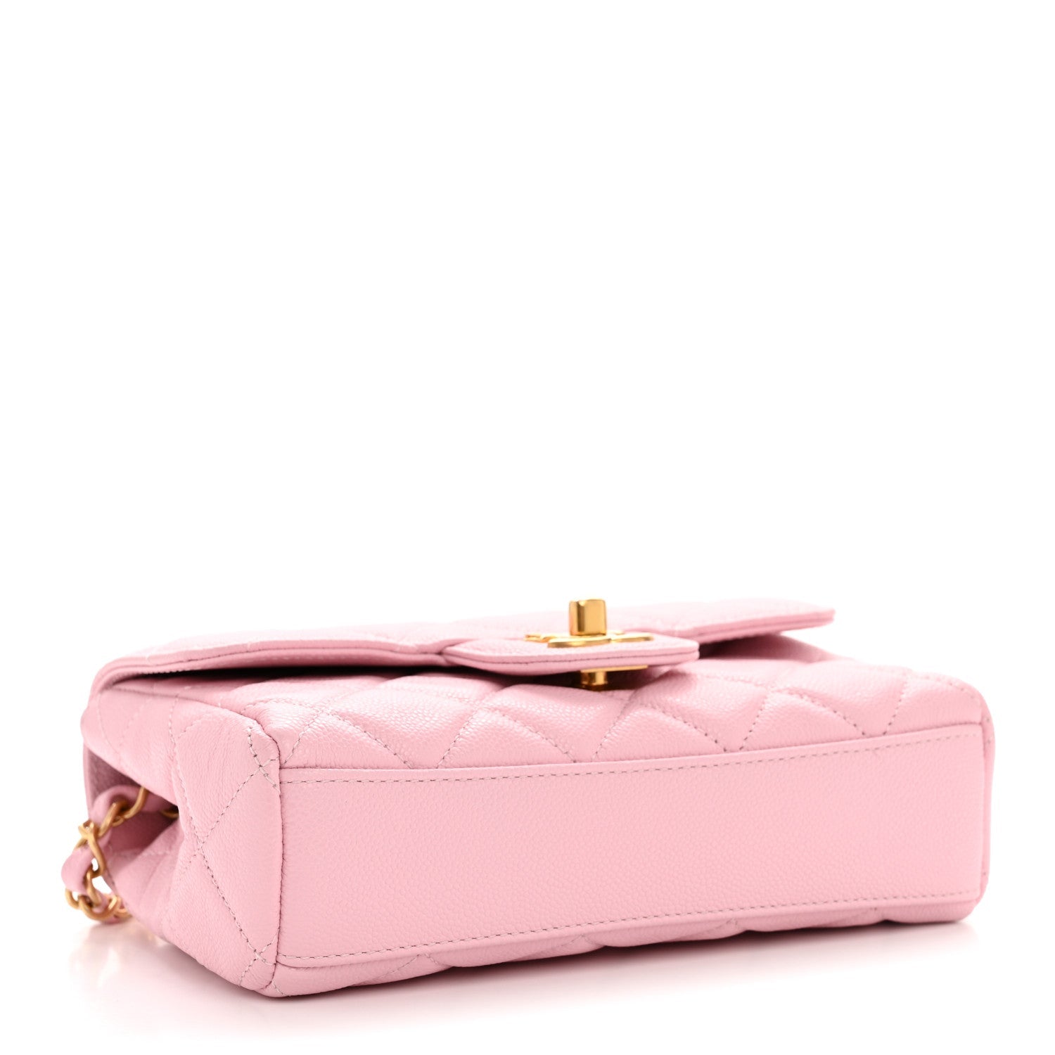 Caviar Quilted Mini Flap Light Pink