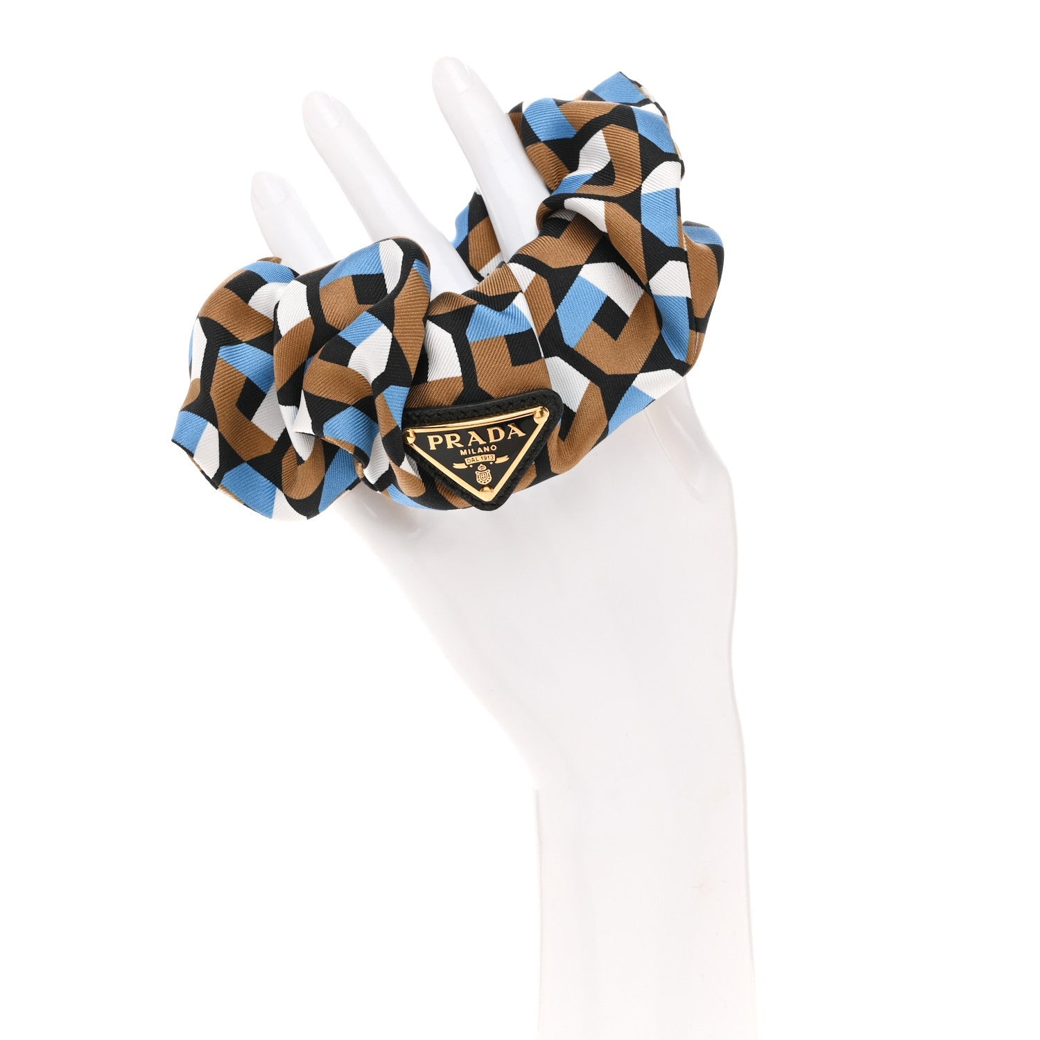 Nylon Metal Logo Scrunchie Multicolor